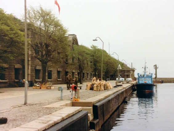Middelgrundens harbour with one of 3 Air Force Boats (LVG 1-3)